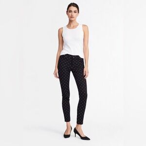 GAP Pants Polka Dot Black and White Ankle 8